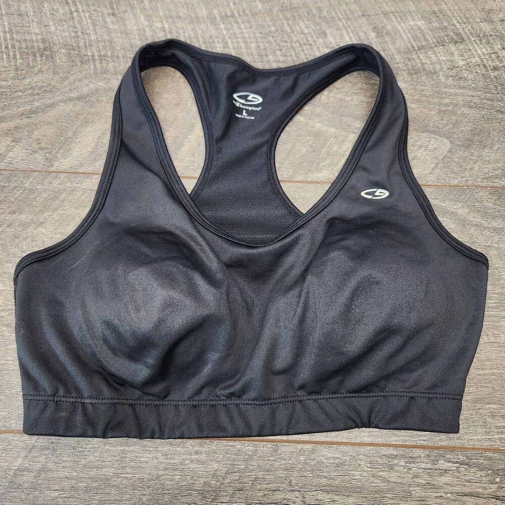 C9 by Champion Women's Racerback Bra N9016 Large Black NWT